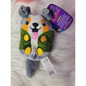 Dogs Vs Squirls Squirrels 4” SIDNEY Grey Gray Spotted Dog Beanie Bean Bag Plus